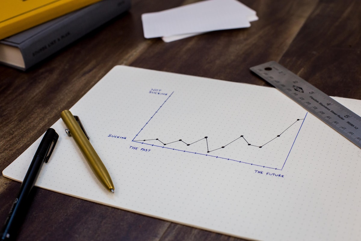 Person studying financial charts and documents